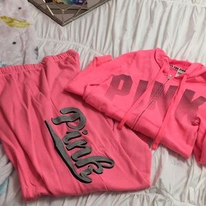 Pink sweat suit